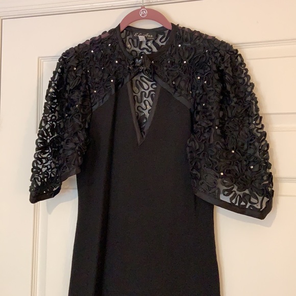 Vintage Knit El Ana Collection Cocktail Dress M - Picture 3 of 13